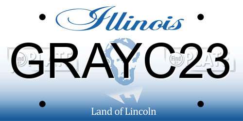 GRAYC23 Illinois License Plate