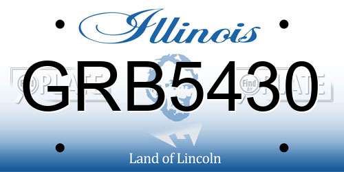 GRB5430 Illinois License Plate