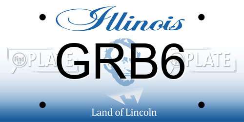 GRB6 Illinois License Plate