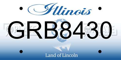 GRB8430 Illinois License Plate