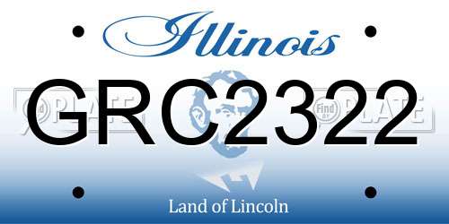 GRC2322 Illinois License Plate