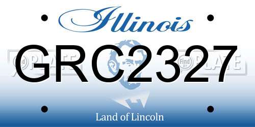 GRC2327 Illinois License Plate