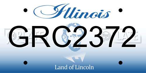 GRC2372 Illinois License Plate