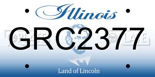 GRC2377 Illinois License Plate