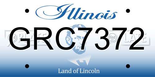 GRC7372 Illinois License Plate