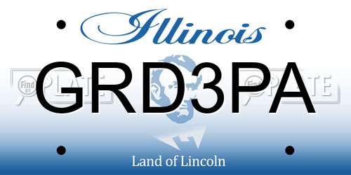 GRD3PA Illinois License Plate