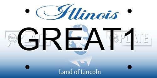 GREAT1 Illinois License Plate