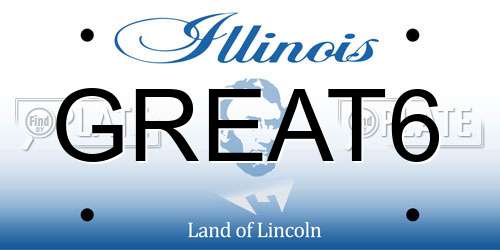 GREAT6 Illinois License Plate