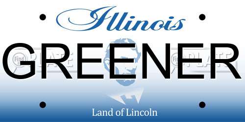 GREENER Illinois License Plate