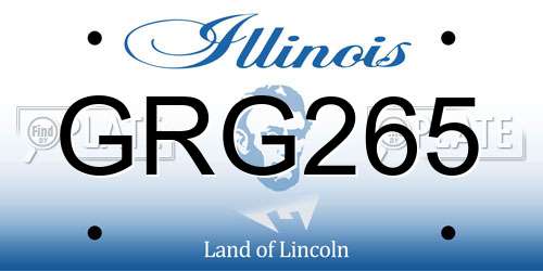 GRG265 Illinois License Plate