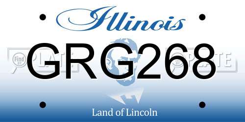 GRG268 Illinois License Plate