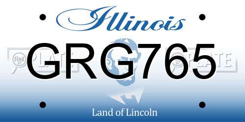 GRG765 Illinois License Plate