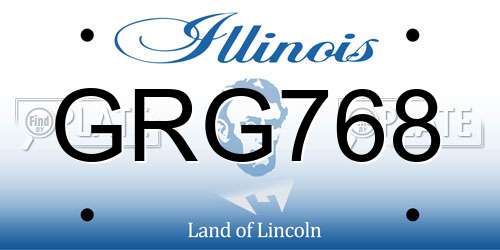 GRG768 Illinois License Plate