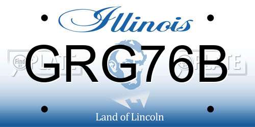 GRG76B Illinois License Plate