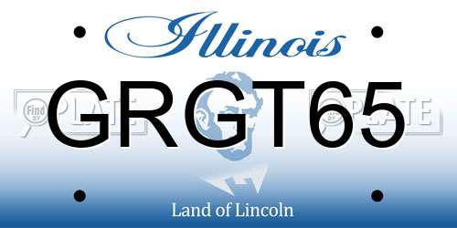 GRGT65 Illinois License Plate