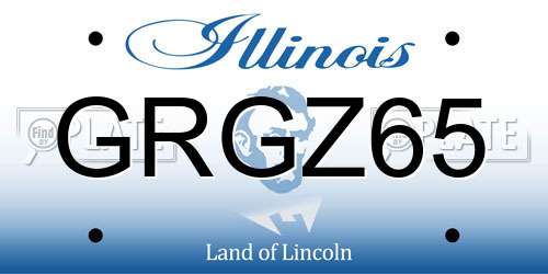 GRGZ65 Illinois License Plate