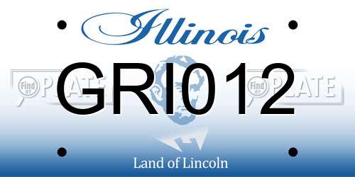GRI012 Illinois License Plate