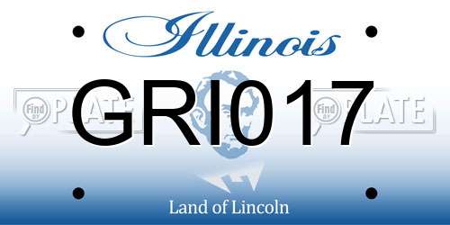 GRI017 Illinois License Plate