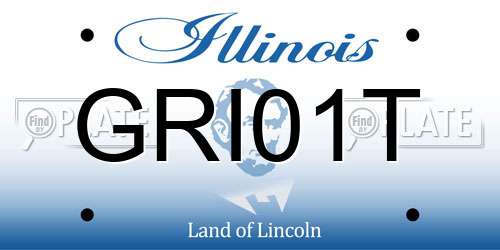 GRI01T Illinois License Plate