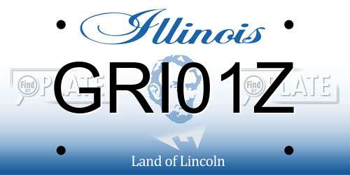 GRI01Z Illinois License Plate