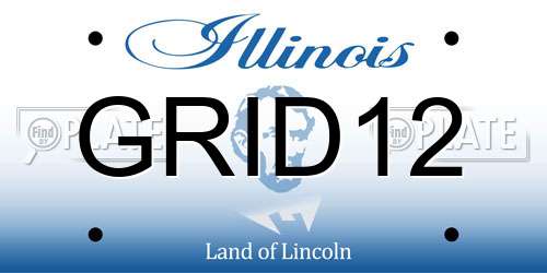 GRID12 Illinois License Plate