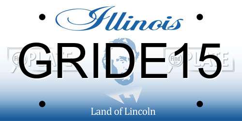 GRIDE15 Illinois License Plate