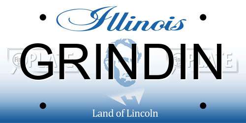 GRINDIN Illinois License Plate