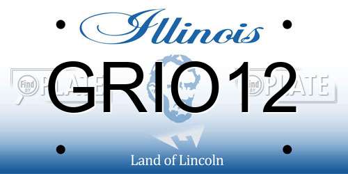GRIO12 Illinois License Plate
