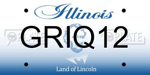 GRIQ12 Illinois License Plate