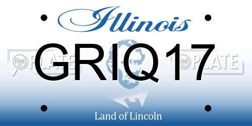 GRIQ17 Illinois License Plate