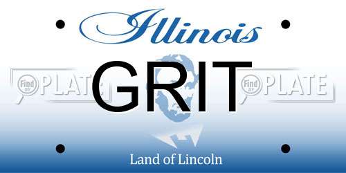 GRIT Illinois License Plate