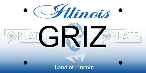 GRIZ Illinois License Plate