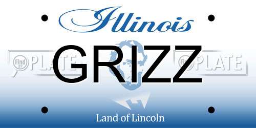 GRIZZ Illinois License Plate