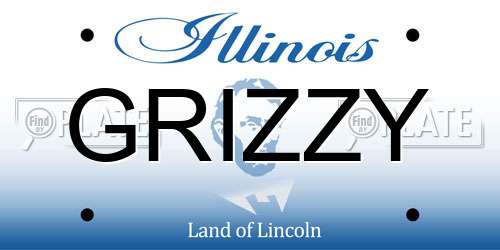 GRIZZY Illinois License Plate
