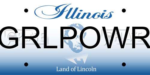 GRLPOWR Illinois License Plate
