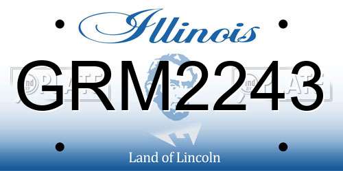 GRM2243 Illinois License Plate