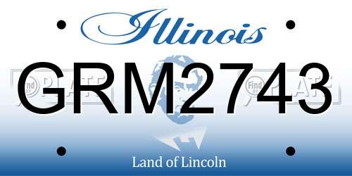 GRM2743 Illinois License Plate