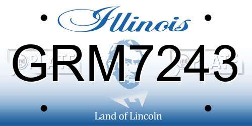 GRM7243 Illinois License Plate