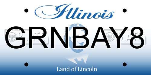 GRNBAY8 Illinois License Plate