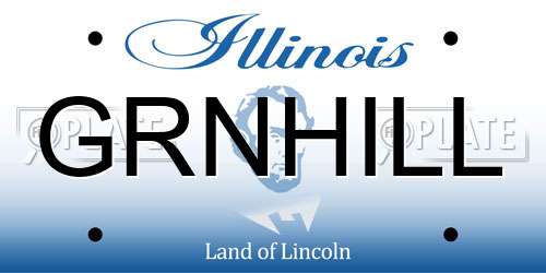 GRNHILL Illinois License Plate