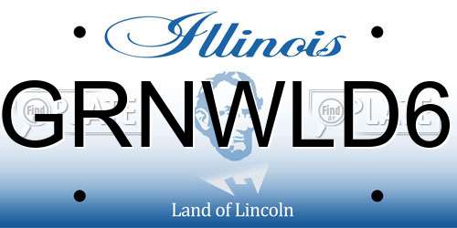 GRNWLD6 Illinois License Plate