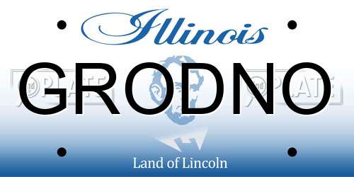GRODNO Illinois License Plate