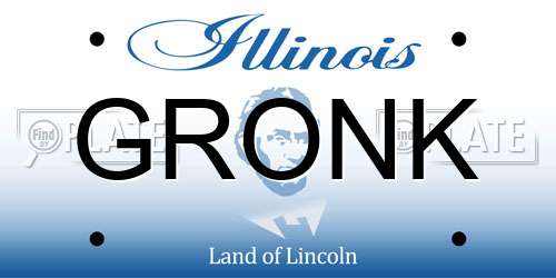GRONK Illinois License Plate