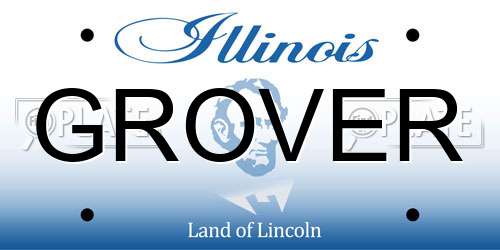 GROVER Illinois License Plate