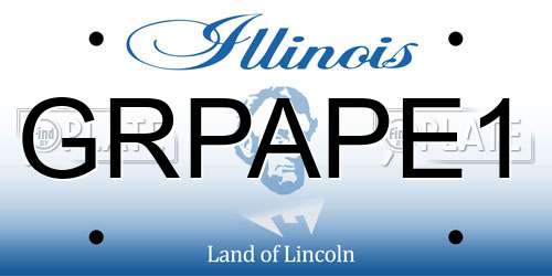 GRPAPE1 Illinois License Plate