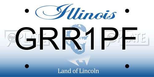 GRR1PF Illinois License Plate