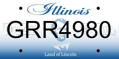 GRR4980 Illinois License Plate