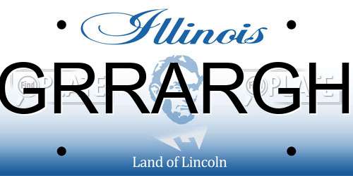 GRRARGH Illinois License Plate