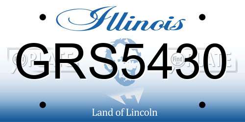 GRS5430 Illinois License Plate