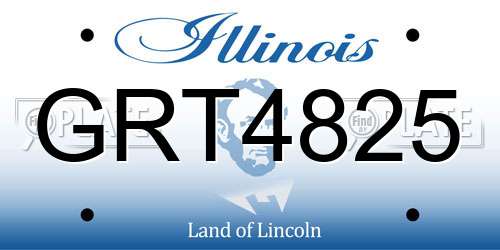 GRT4825 Illinois License Plate